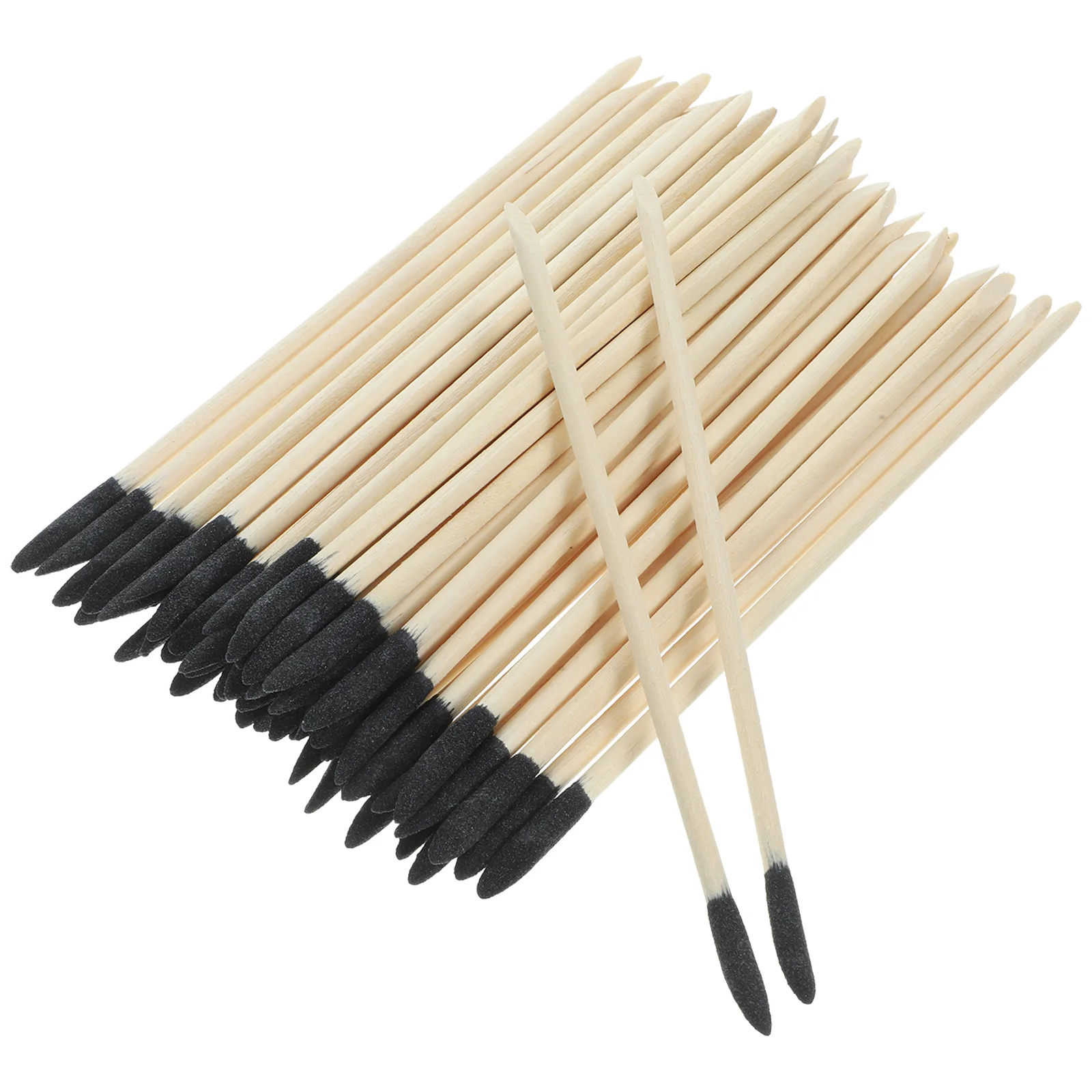 50 Pcs Fine Detail Sanding Stick Wooden Model Plastic 50pcs Polishing Sticks Sandpaper Tool Craft Sponge Small