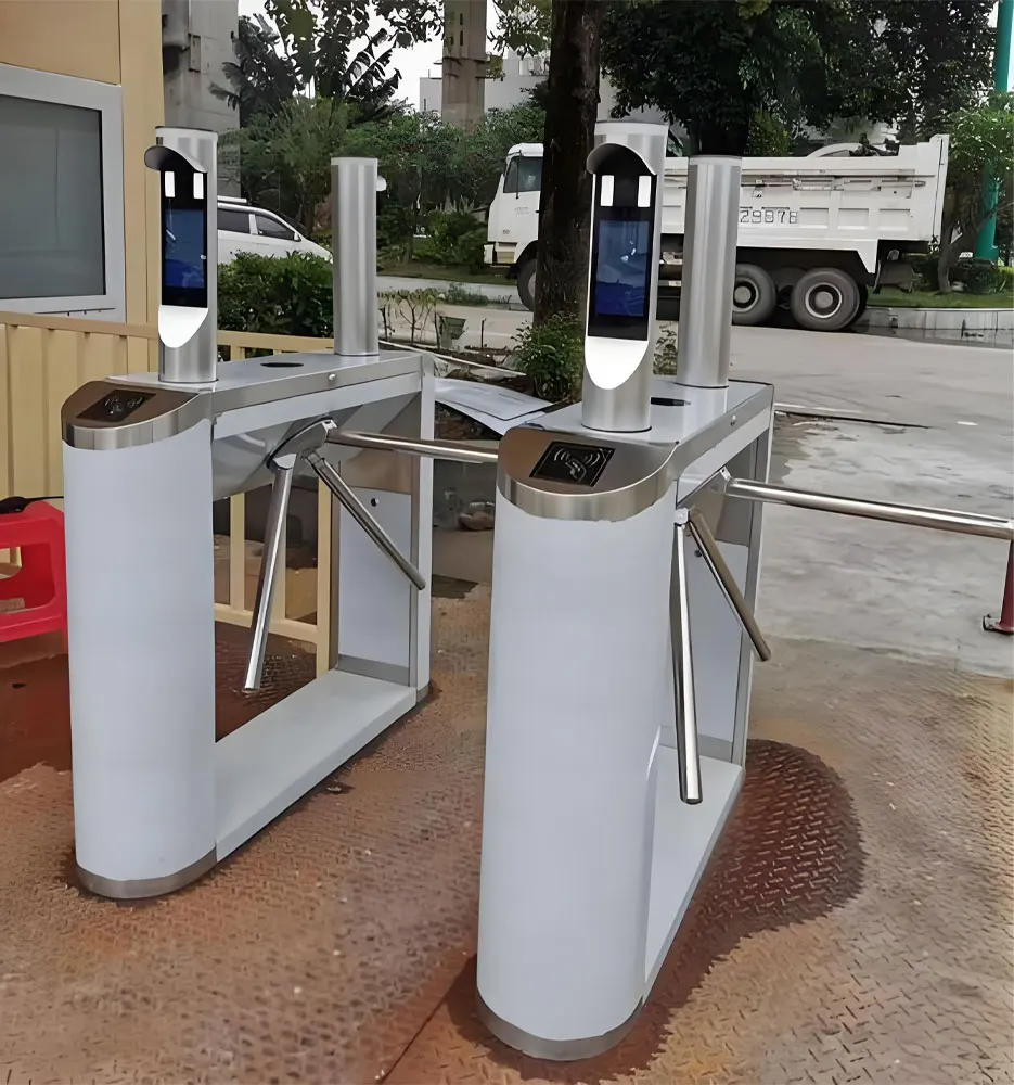 Picture 5: High Flow Rate Waist High Rotating Gate Semi Automatic Gym Rfid Swipe Card Entry Exit Access Control Tripod Turnstile