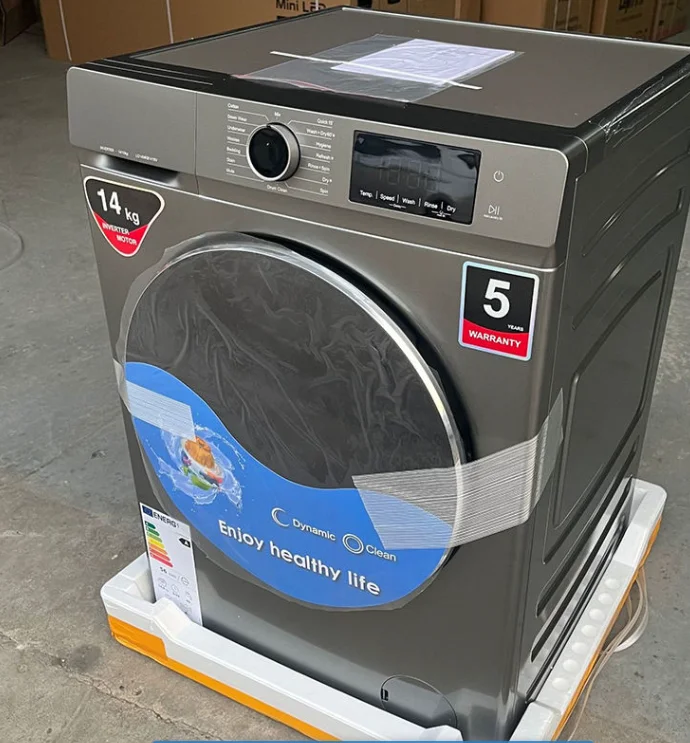 14KG Smart Front Load Washer Dryer, Touchless Commercial Laundry with Auto Drying & Carpet Care Parts