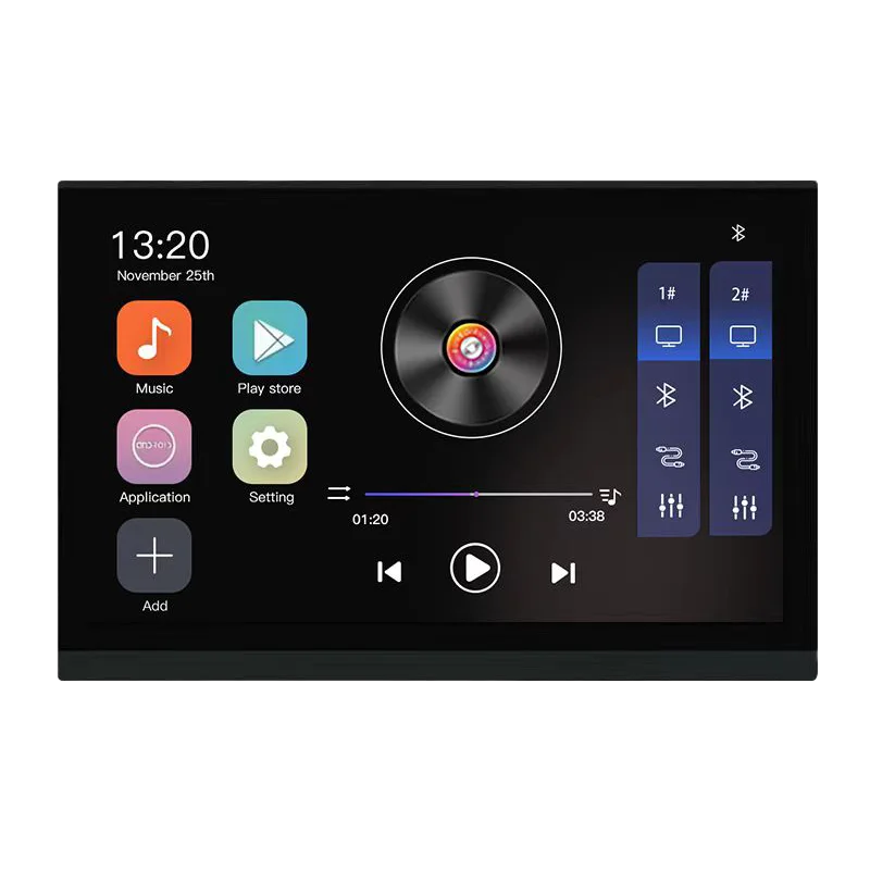 Y7 7 Inch 8x30W Audio Home Theater System Touch Screen Bleutooths Wall Amplifier Ceiling Speakers Control Panel
