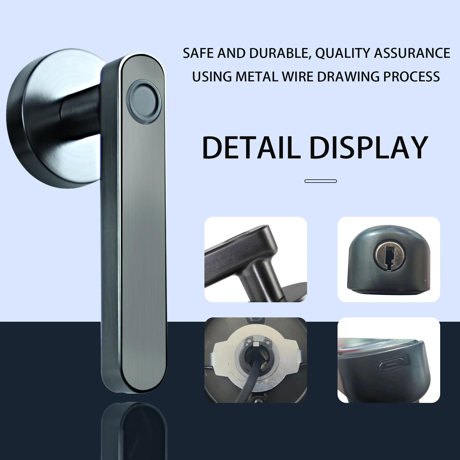 Tuya Smart Door Lock Digital Electronic Lock Biometric Fingerprint Door Handle Keyless Digital Password Smart Home Lock