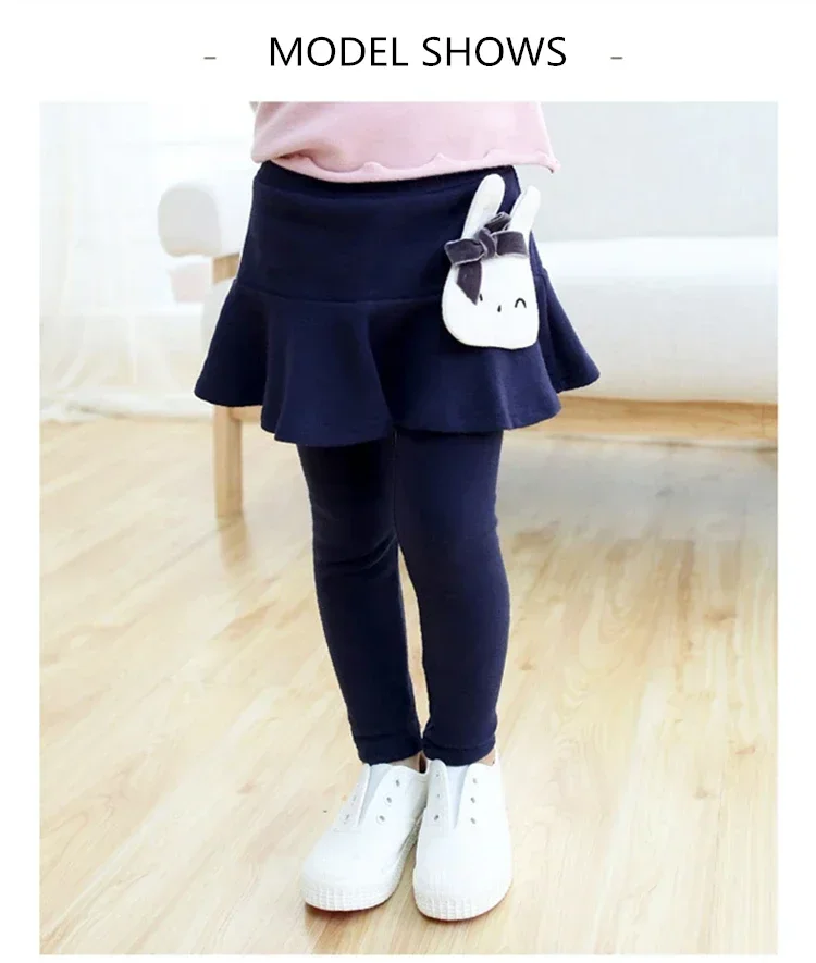 Kinderleggings für Babymädchen, Niedliche Spitzen-Prinzessinnen-Leggings mit Rock, Frühling Herbst Einfarbige Baumwoll-Kinderhosen – Detail 31