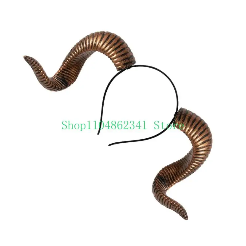 Afneembare geitenhoorn haarband hoofdaccessoire voor kostuum evenement toneelvoorstellingen carnaval feestbijeenkomst hoofdtooi