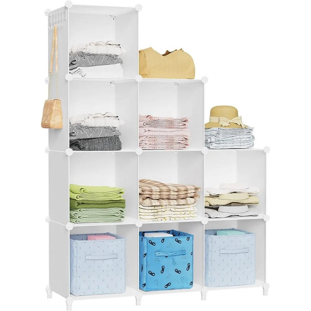 Closet Organizer, 9-Cube Closet Organizers and Storage, Cube Storage Organizer Portable Closet Storage Shelves, Clothes Storage