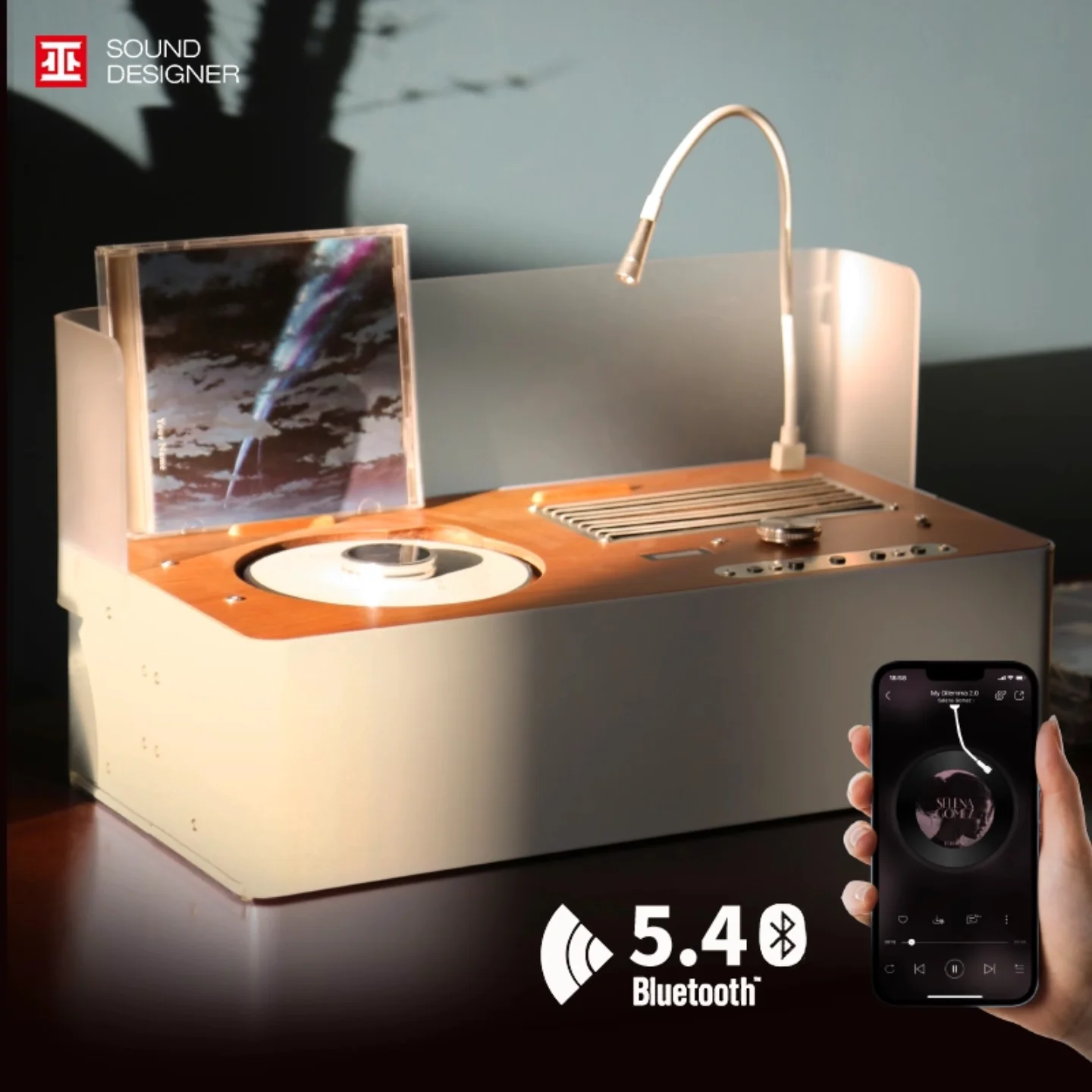 Witch Star CD Player Desktop Bluetooth Speaker Retro Album Player LED Night Light