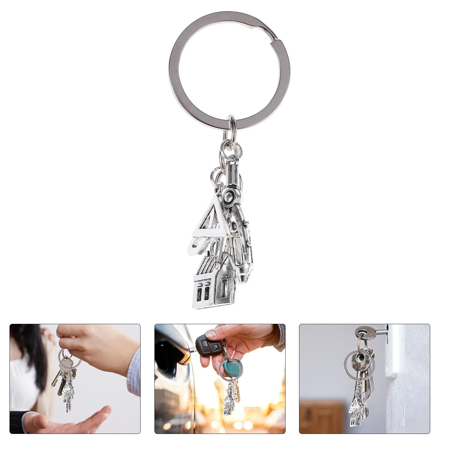 Creative Architect Keychains Graduation Key Rings Pendant Key Holder Zinc Alloy Gift Ornaments for Student Car Key Bag Decor