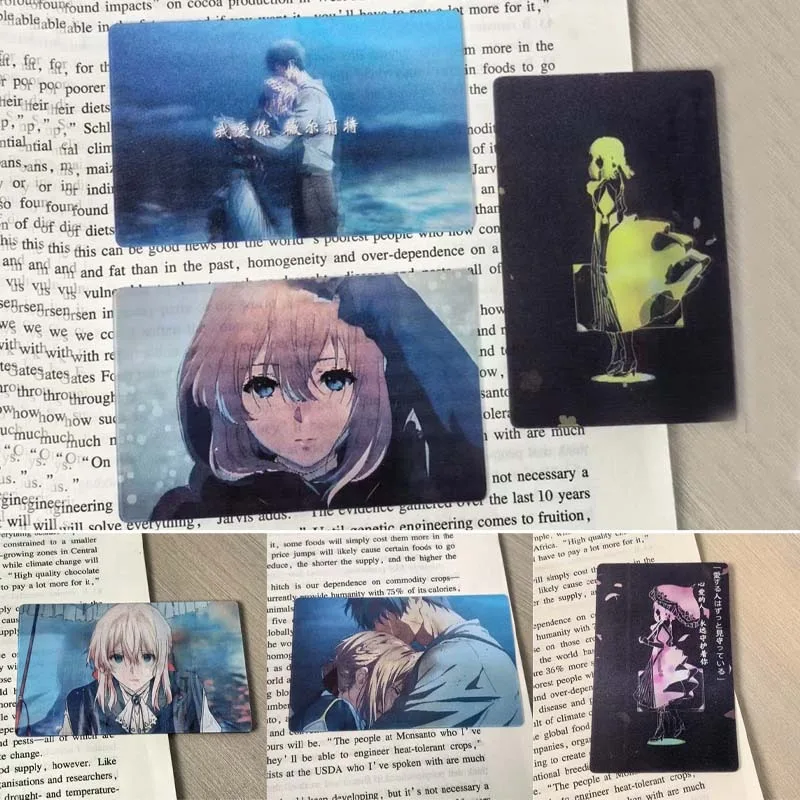 

Violet Evergarden Raster Card Anime Multi-change Toys Creative Manga Raster Card Postcard Collection Cards Figure Birthday Gifts