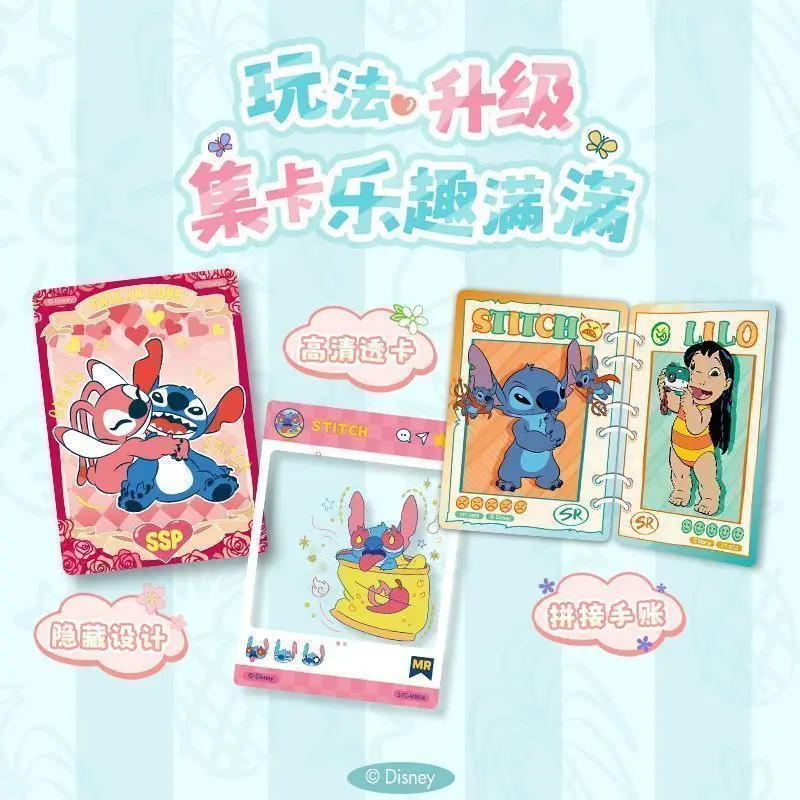 Carta autentica.Fun LiloStitch 2025 Figura anime Disney Stitch Card Stich Carte da collezione Jikashe Decorazione Regali di compleanno per bambini