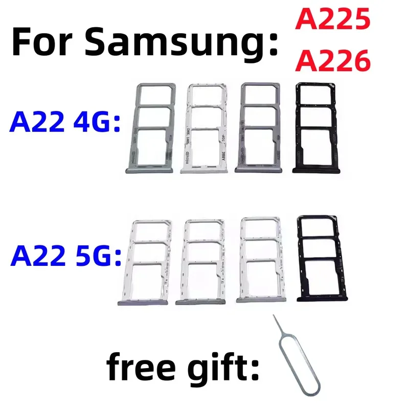 

SIM card SD card tray chip slot holder for Samsung Galaxy A22 5G sm-a225f a226b A260 a226ds SD SIM card tray slot