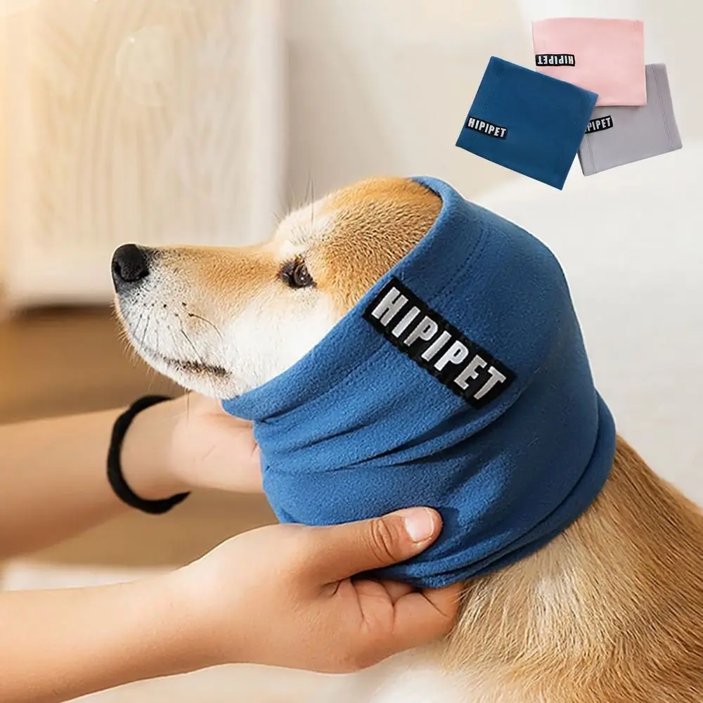 Paraorecchie calmanti per cani collare per fazzoletto da collo scaldacollo per animali domestici caldo collari per sciarpa per cuccioli elastici a prova di rumore per cani di taglia piccola e media