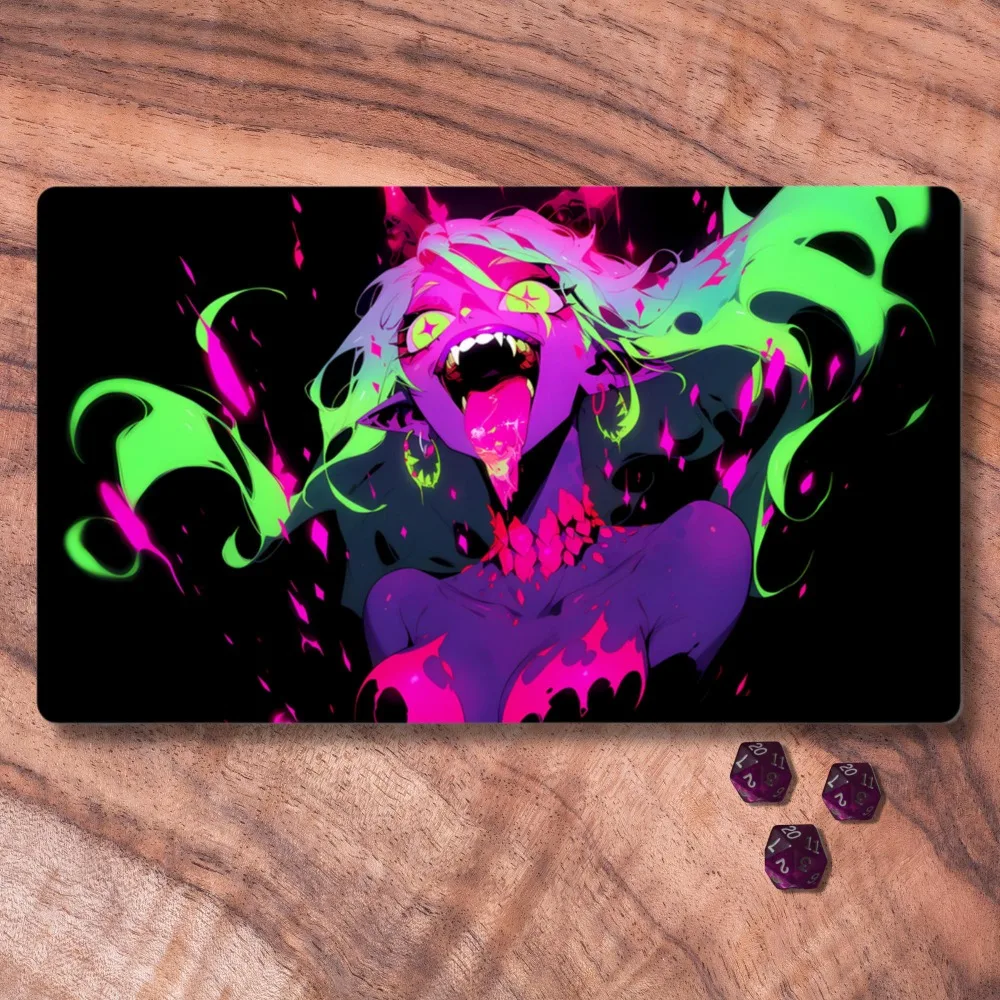 MTG Playmat Anime, Demonic Vampire Themed TCG Playmat, CCGAccessories, Trading Card Game Accessories, Gifts for Gamers