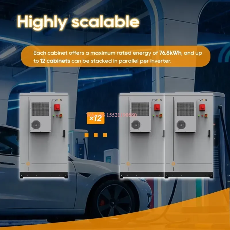 WMWMNU for Pytes Commercial Industrial LFP Energy Storage Cabinet 546 to 852 V Working Voltage Project Customization Support