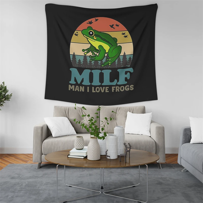

Gaslight Gatekeep Girlboss MILF Man I Love Frogs Забавный мем Гобелен Настенное искусство для спальни Декор гостиной Общежитие колледжа