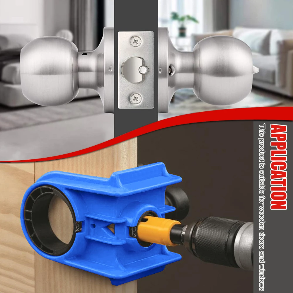 

Ball Door Lock Installation Kit+Door Latch Mortise Tool Installation Kit Fit 1-3/4" or 1-3/8" Thick Door for Metal or Wood Doors