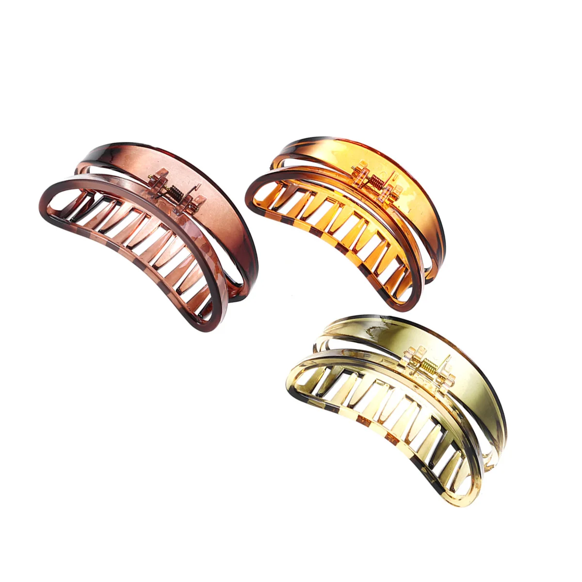 3 قطع من مشابك القمر المكتنزة للنساء بتصميم الأسنان وإكسسوارات الشعر ذات الجزء السلس للشعر الرقيق السميك