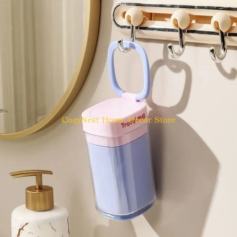 92MF Stackable Travel Toothbrush Cup Holder With Double Cup Storage Space AntiSlip Base Design For Efficient Space Management