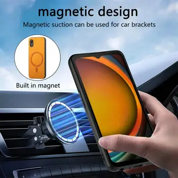 Pouzdro pro Samsung Galaxy XCover7 s magnetickým krytem MagSafe Luxusní kožené zadní kryt pro Samsung X Cover 7 Pouzdra pro Galaxy XCover 7 8 nejlepší prodej Samsung Galaxy Xcover 7 - №7