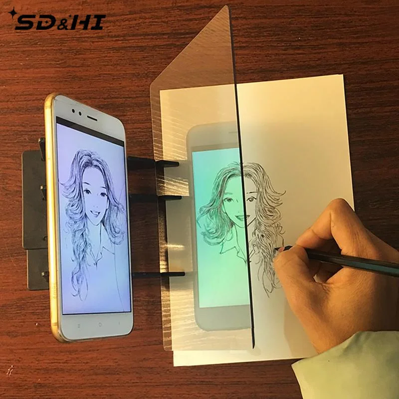 Optical Drawing Board-Suitable For Artists And Beginners,with Reflective Mirror And Adjustable Stand,Suitable For All Season