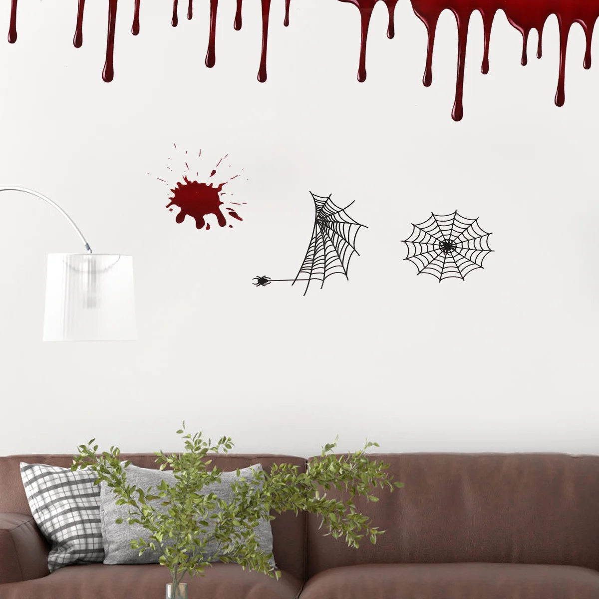 PVC Halloween Blood Pattern Toilet Seat Sticker Waterproof Removable Decorative Wall Decal for Parties Toilet Seat Sticker