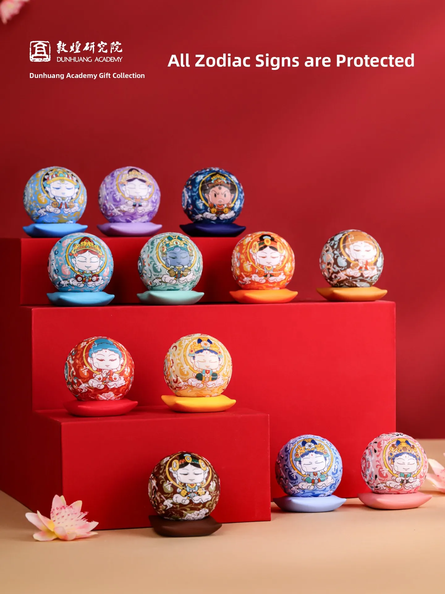 Creative DIY Puzzle Desktop Decorations Twelve Zodiac Guardian Bodhisattva Puzzle Pieces Chinese Style Pvc