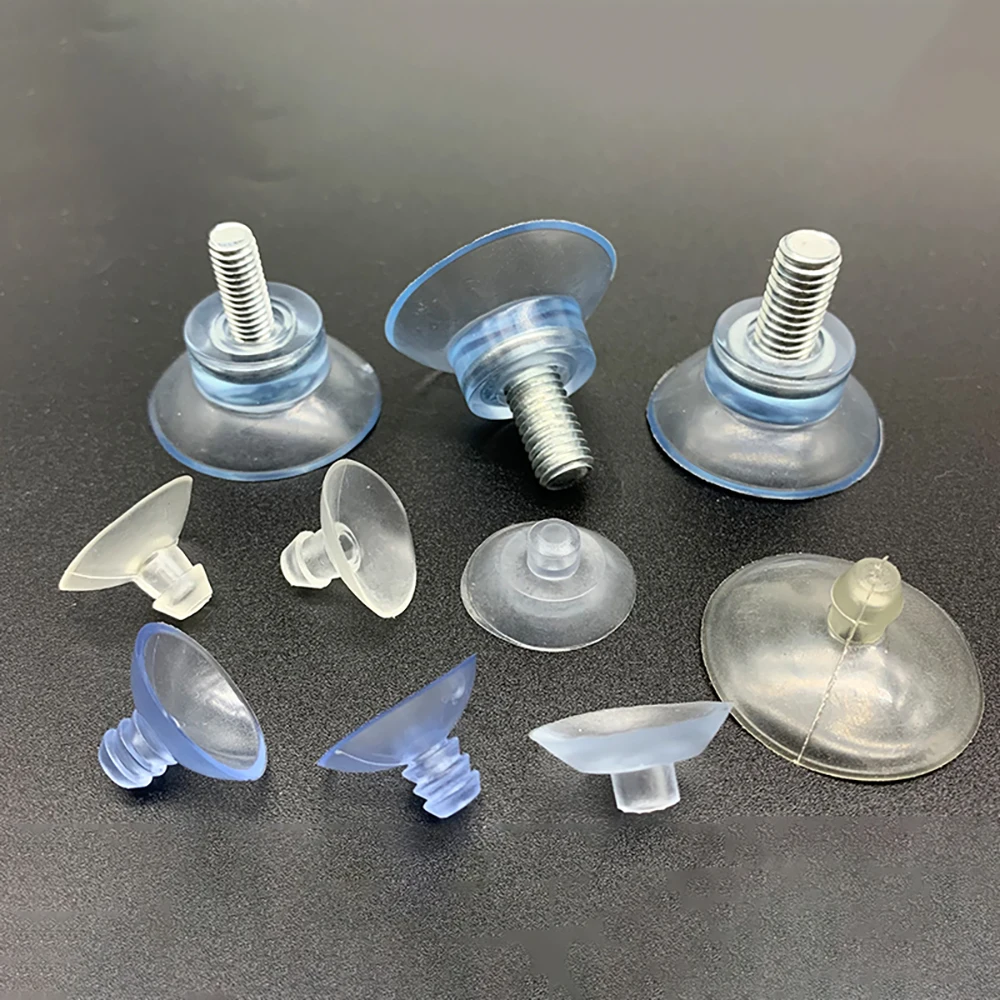 PVC Round Clear Sucker Glass/Screw Suction Cup Soft Anti Slip Pads Non Adhesive Bumpers Pad  Pad For Table Glass Top image 5