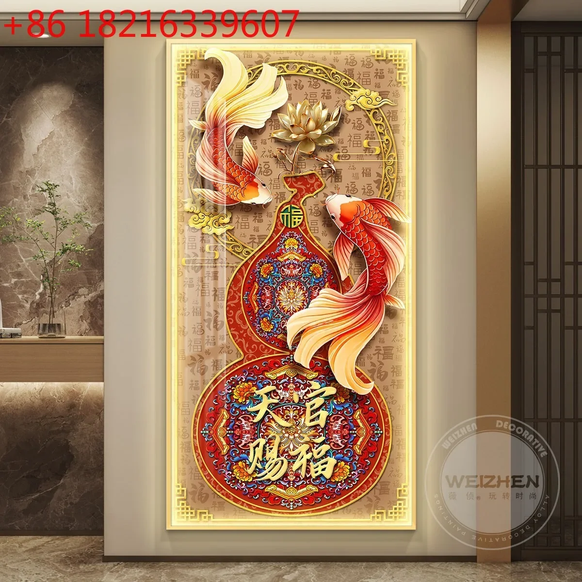 Entrance entrance decorative painting corridor aisle hanging painting mural simple modern high sense