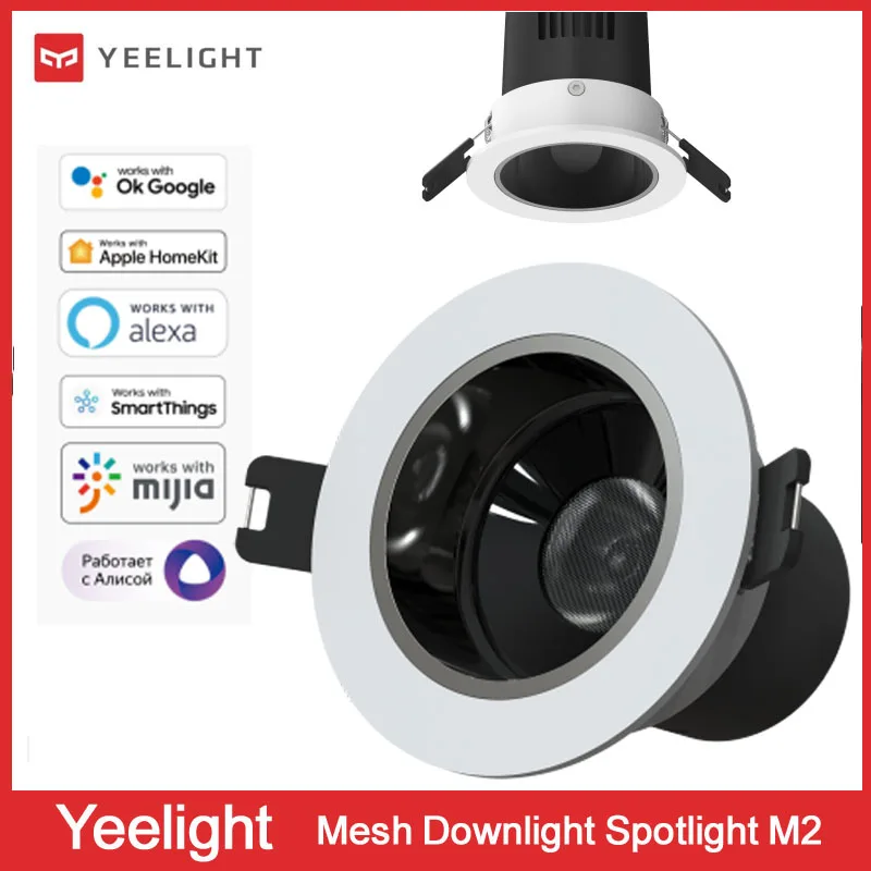 Yeelight Mesh Downlight Spotlight M2 M2 pro Dimmable Lamp Smart Home Light APP Control Work with Mihome Google Assistant Homekit