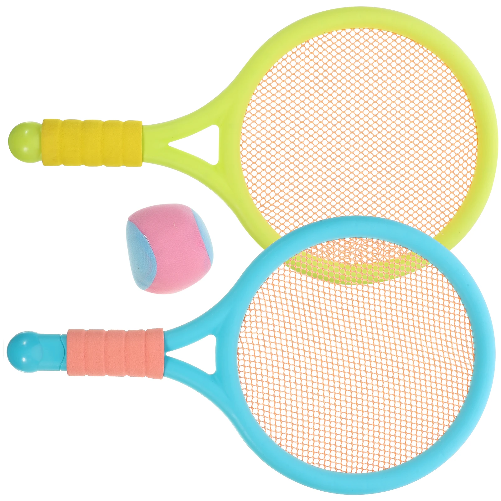 طقم مضرب تنس للنشاط الخارجي، مجموعة لعب بلاستيكية، شكل بيضاوي، مقبض خفيف الوزن، كرة الشاطئ