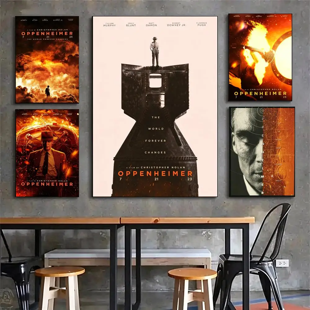 movie Oppenheimer Poster Poster HD Printing Vintage Luxe Home Decor Wall Art for the Living Rooms Entryways Gift