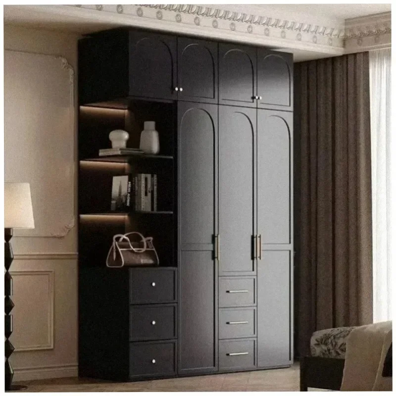 Modern Adults Wardrobes Hanging Clothes Luxury Wooden Bedroom Closet Storage Organizer Drawers Guarda Roupas Home Furniture