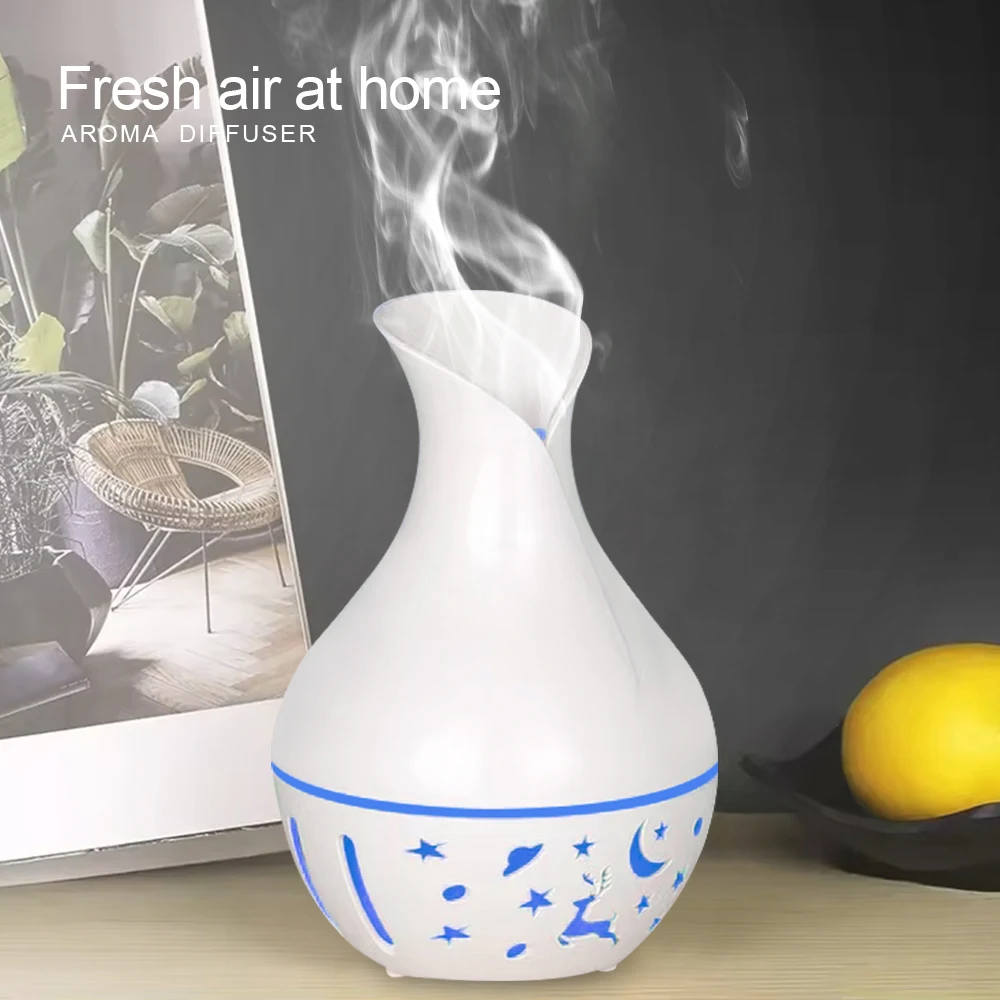 

Mini USB Humidifier Aroma Diffuser 7 LED Color Humidifier 200ml Capacity Ultrasonic Air Humidifier Cool Mist for Home with two b