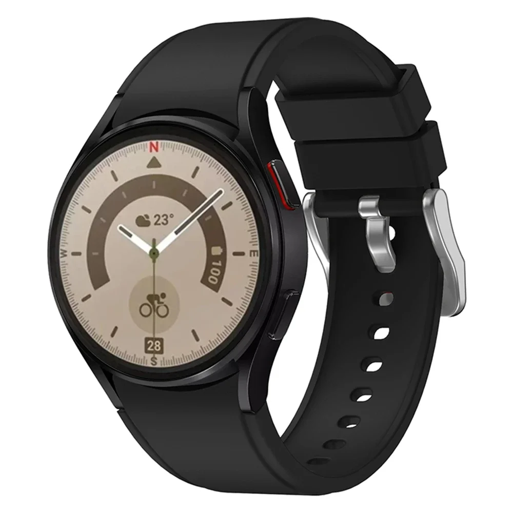 Силиконовый ремешок 20 мм для Samsung Galaxy Watch 7 6 5 4 40 мм 44 мм Pro 45 мм Спортивный браслет-браслет Watch 6 Classic 47 мм 43 мм Ремешок