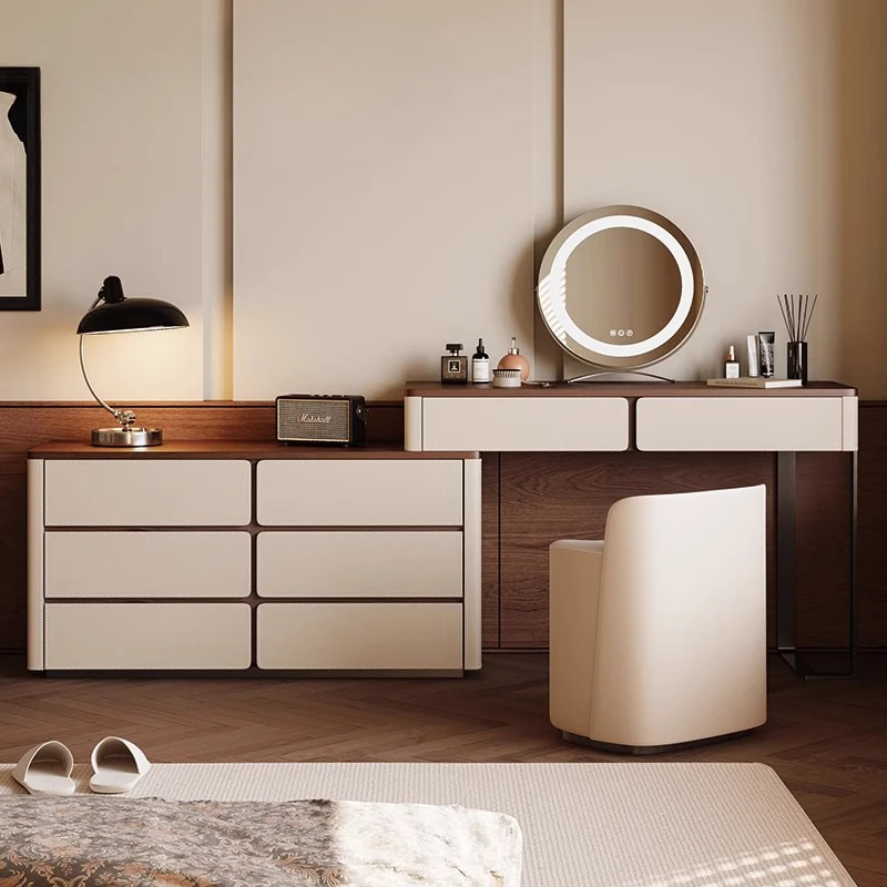 French dresser, retro style, light luxury chest of drawers, integrated bedroom, modern simple, high-end solid wood