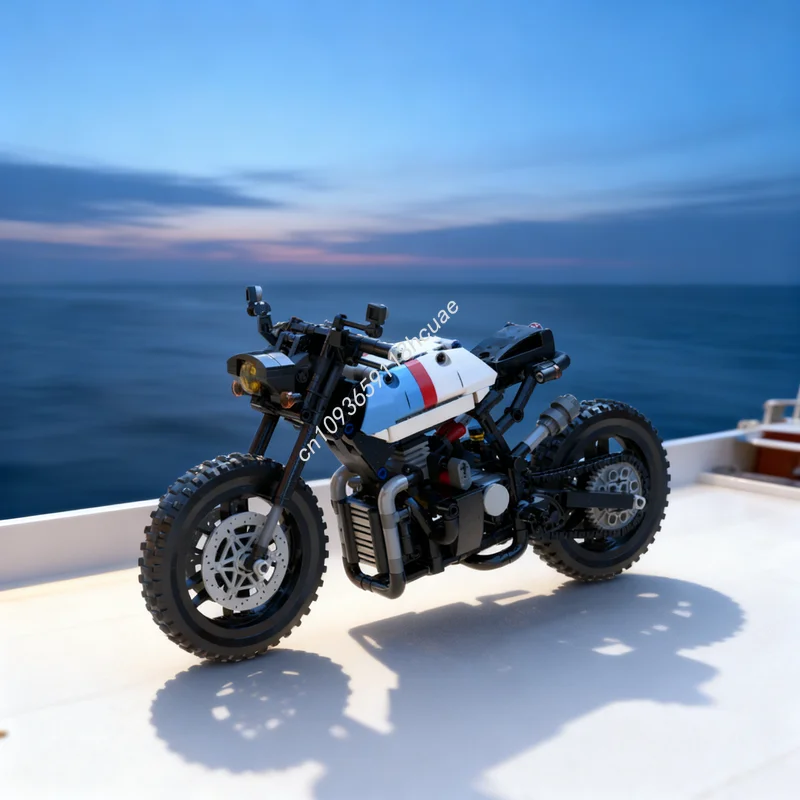 

581 деталей MOC Скрамблер, техническая модель, конструктор, сборная архитектурная модель, DIY, креативная игрушка, кирпичики, рождественские подарки, развивающая игрушка