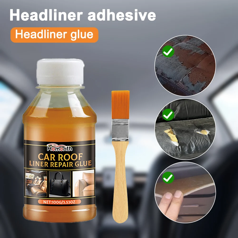 Car roof lining adhesive, quick drying, high temperature resistant and traceless adhesive for car roof lining 100ml