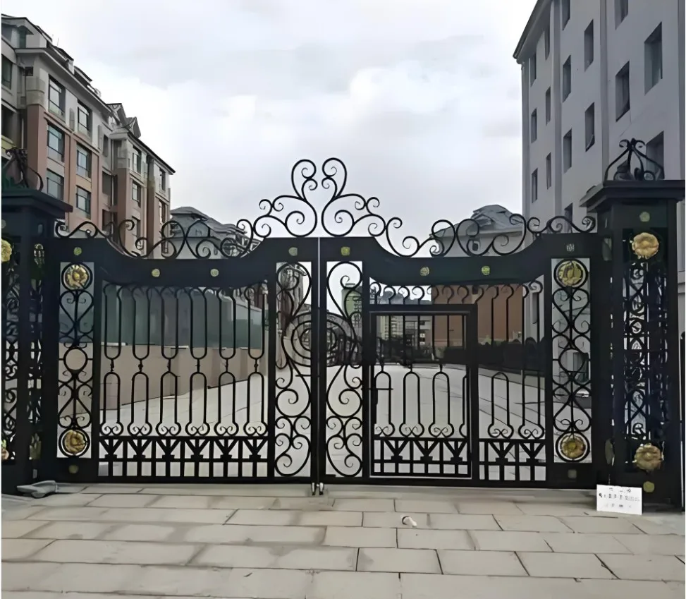 Wholesale Wrought Iron Gates Privacy Steel Metal Driveway Gate Design For Home