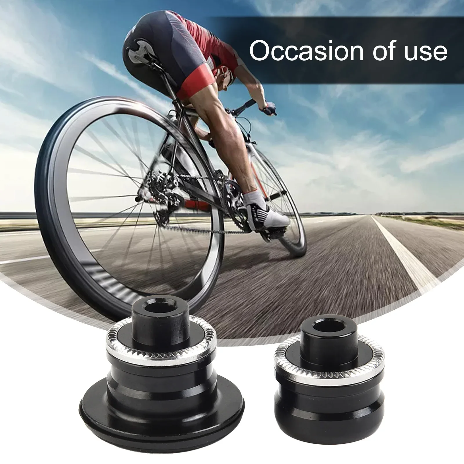 1 Pair MTB Bicycle Hub QR Quick Release Thru Axle Adapter Converter End Caps 9-15/10-12 Aluminum Alloy Cycling Accessories