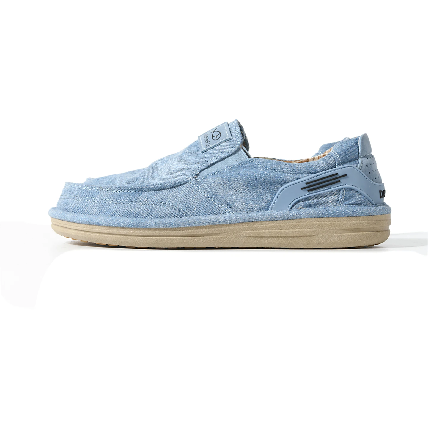 Retro American Dyed Denim Men's Outdoor Comfortable Slip-On Soft Bottom Breathable Fisherman Casual Shoes Spring Summer