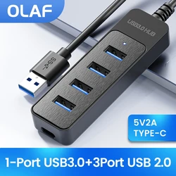 USB Type C HUB 4port USB 3.0 2.0 Power Adapter Multi USB C Splitter High Speed Transmission Expandar for Computer Accessories