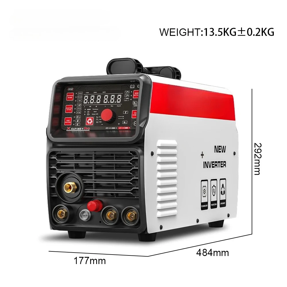 220V CUT-55Y Plasma Cutting Machine Built in Air Pump HF/Non-HF Inverter Plasma Cutter LED Screen Metal Cutting