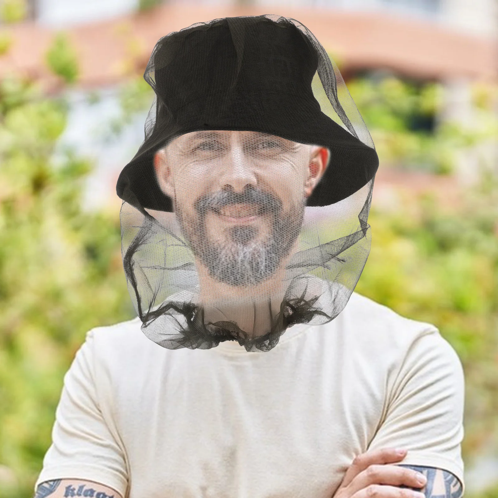 

Mosquito Head Net Outdoor Breathable Nylon Mesh Portable Camping Fishing Hiking Bug Head Net Face Netting Lightweight Insect