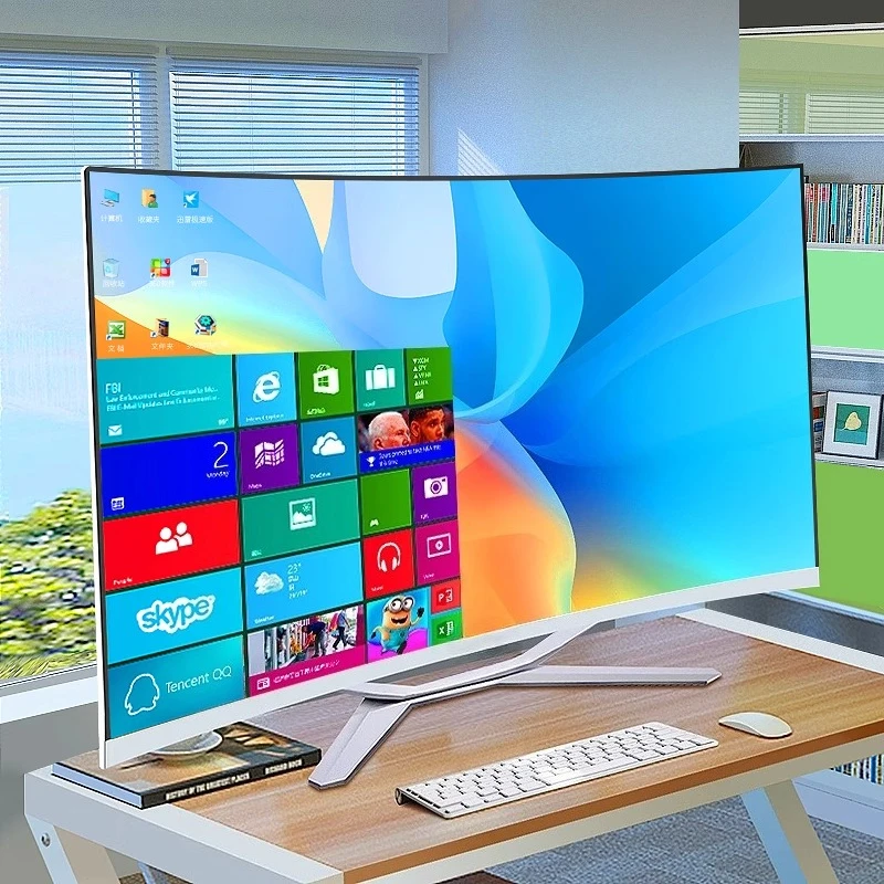 

Ultra-thin curved screen all-in-one computer home office business design e-sports LOL PUBG desktop machine