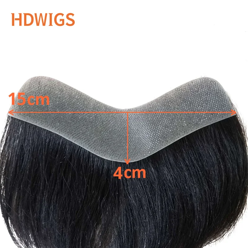 ตรง Man Toupee V สไตล์ด้านหน้าวิกผมสําหรับชาย 100% มนุษย์ Remy ผมบางผิว PU ผู้ชาย Capillary Prosthesis ธรรมชาติสี