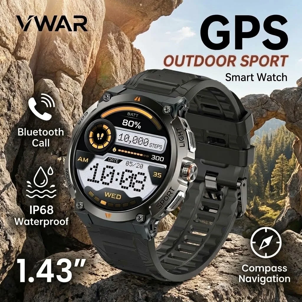 2026 New VWAR GPS Smart Watch 1.43
