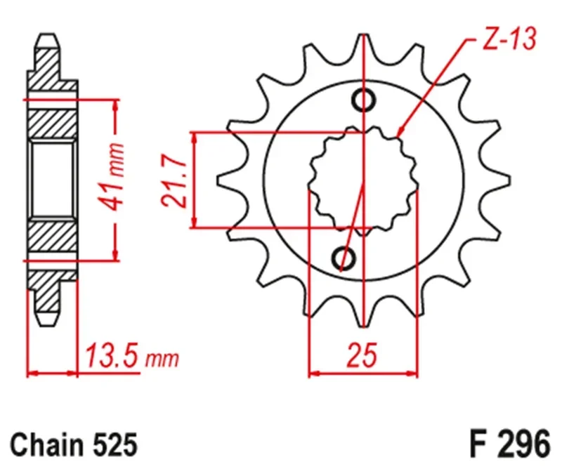 525 Motorcycle Front Sprocket For Honda XL400V 92-98 XL600V Transalp 88-00 XL650 V 01-07 XL700V 08-13 XRV650 Africa twin 88-90