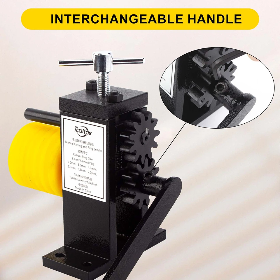 ماكينة ثني المجوهرات اليدوية، بكرة فولاذية لصنع حلق الإسورة الدائرية، أداة ثني الأساور اليدوية #4