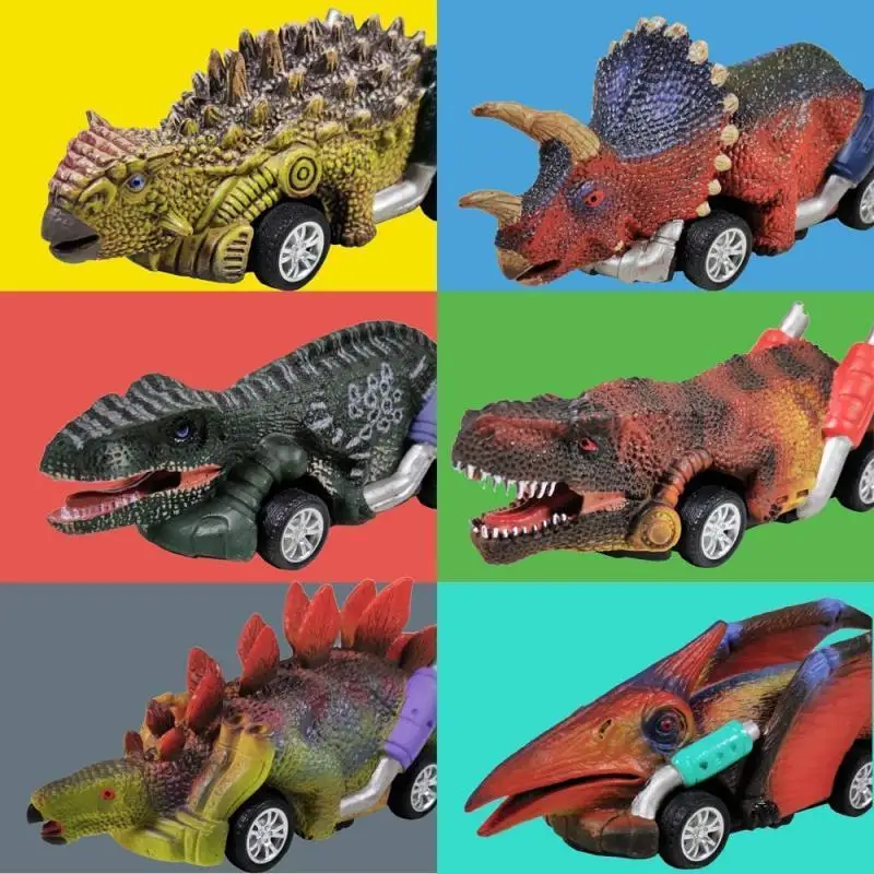 Hot Dinosaur Toy Pull Back Cars Realistic Dino Cars Mini Monster Truck with Big Tires Small Dinosaur Toys for Kids Birthday Gift