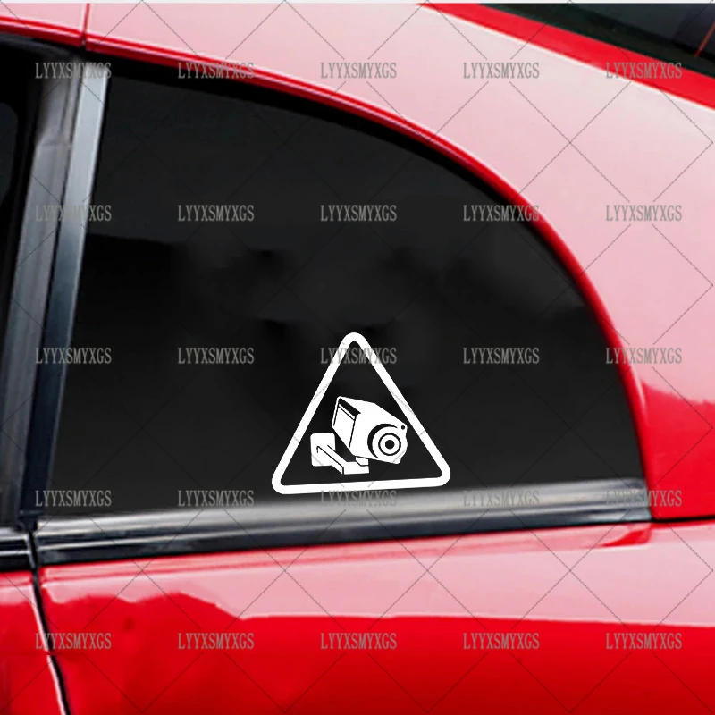 Self-Adhesive Custom Warning Camera Sign Car Stickers Waterproof Sunscreen Vinyl Decal PVC wholesale Car Accessories 2