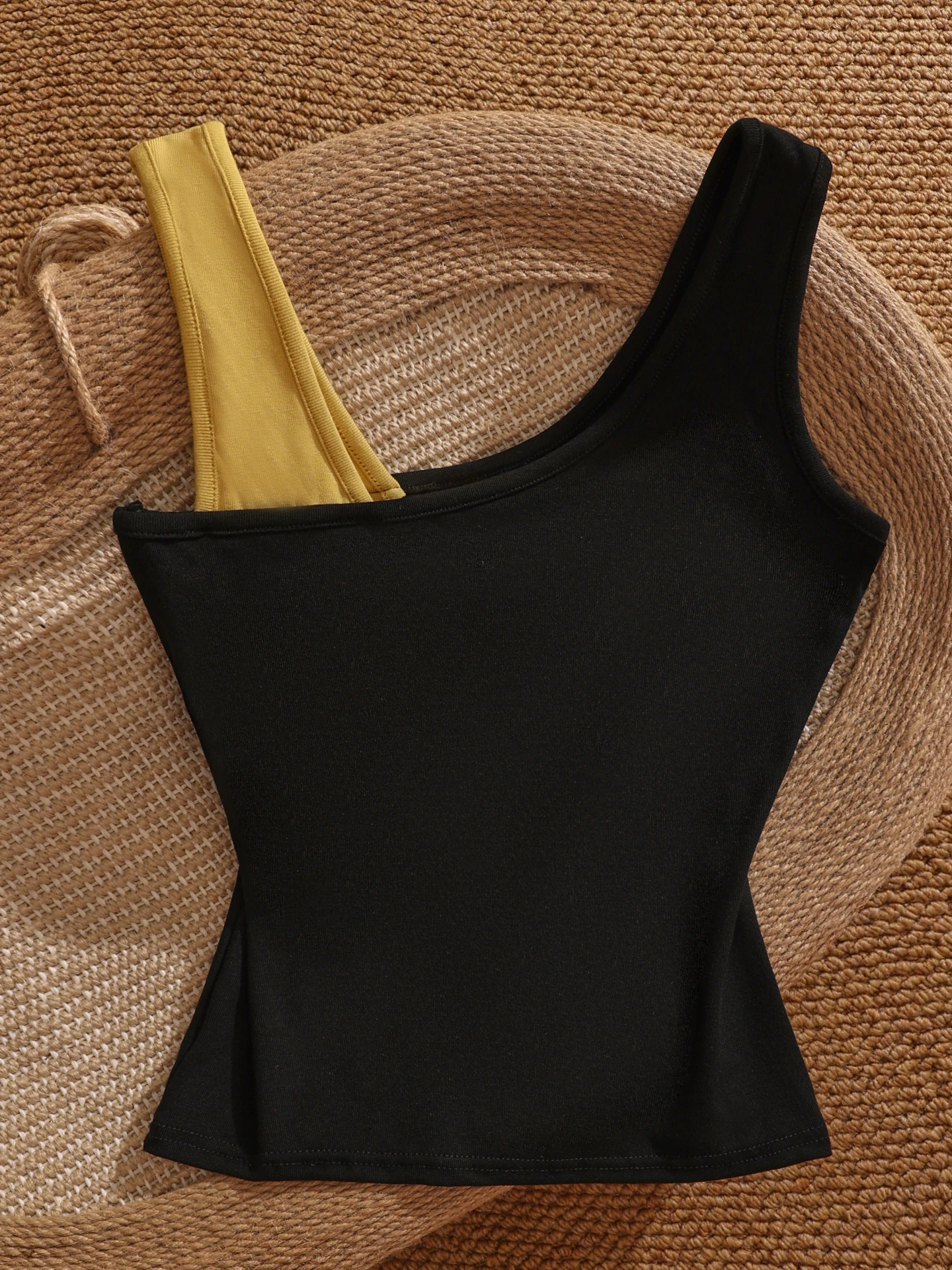 Top Canotta Sexy Retrò con Stampa Lettering Stile Americano, Aderente con Scollo Rotondo, Abbigliamento Casual da Donna