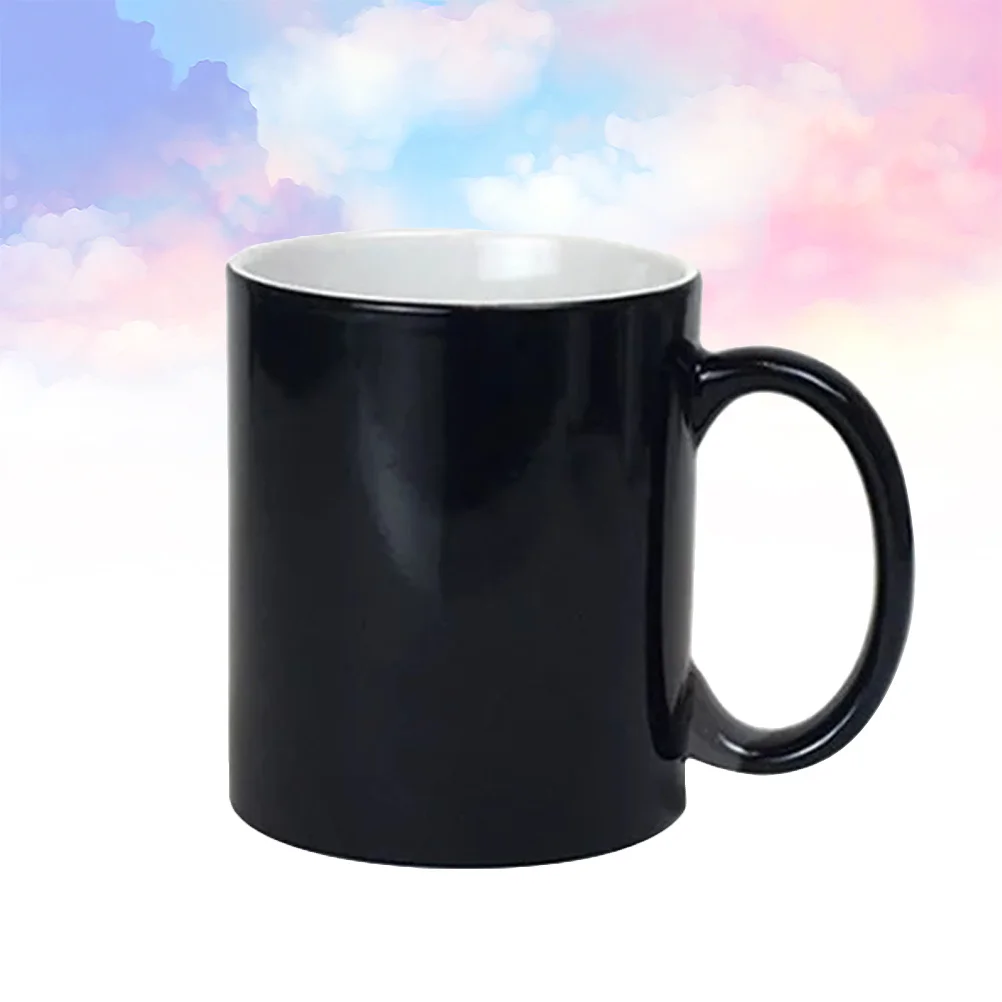 1Pcs Color Changing Heat Sensitive Mug Ceramic Cup Middle Finger Print Creative Coffee Tea Gift Color Change Mugs